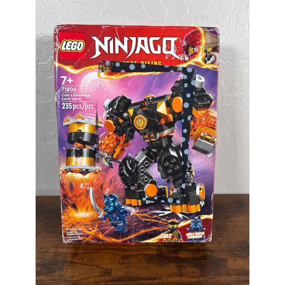 LEGO Ninjago Cole's Elemental Earth Mech 71806 Dragons Rising 235pc New Box Wear